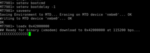 Putty Command Prompt for Cudy AP3000 upgrade